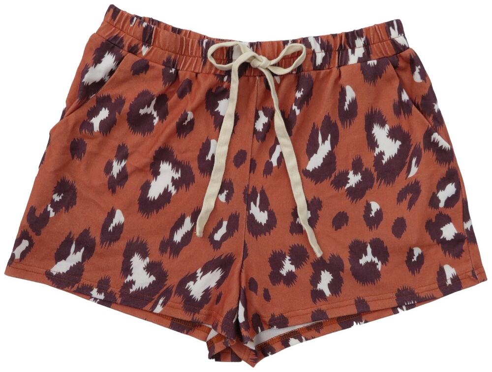Y2K Womens High Rise Lounge Shorts, Comfy Animal Print Shorts Pockets M NWOT